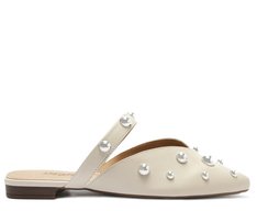 Mule Maxi Tachas Com Tira Branca