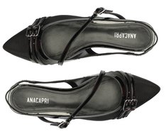 Sapatilha Slingback Transparente Fivela Preta