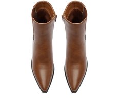 Bota Salto Bloco Chelsea Marrom