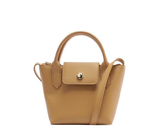 Bolsa Tote Média Botão Bege