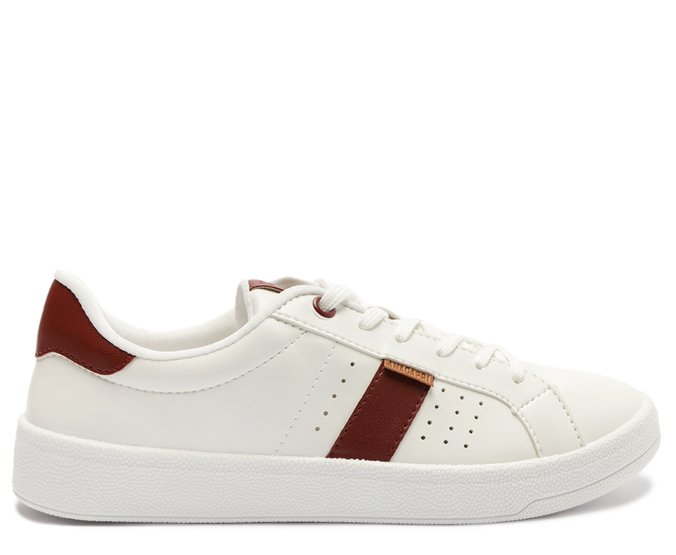 Tênis Pontilhado Basic Branco E Roxo