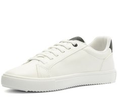 Tênis Detalhe Onda Branco e Preto