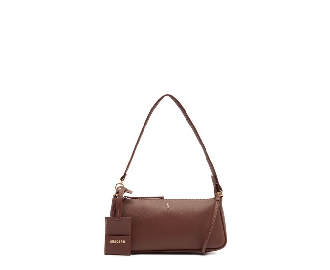 Tiracolo Pequena Bag Charm Marrom Caramelo