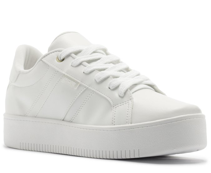 Tênis Sola Alta Listra Lateral Branco
