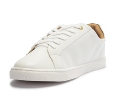 Tênis Casual Branco E Dourado