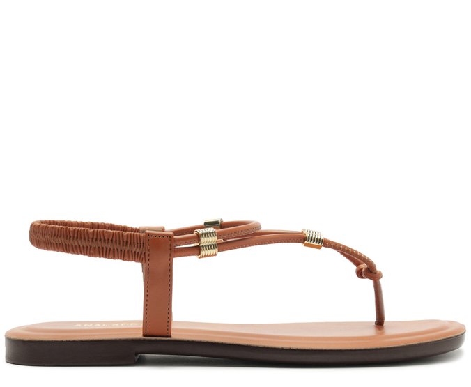 Sandália Slim Elástico Comfy Marrom