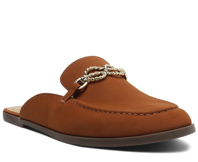 Mule Mocassim Bridão Marrom