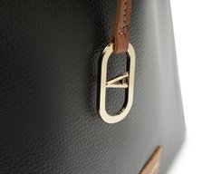 Bolsa Shopping Grande Cápsula Metal Preta