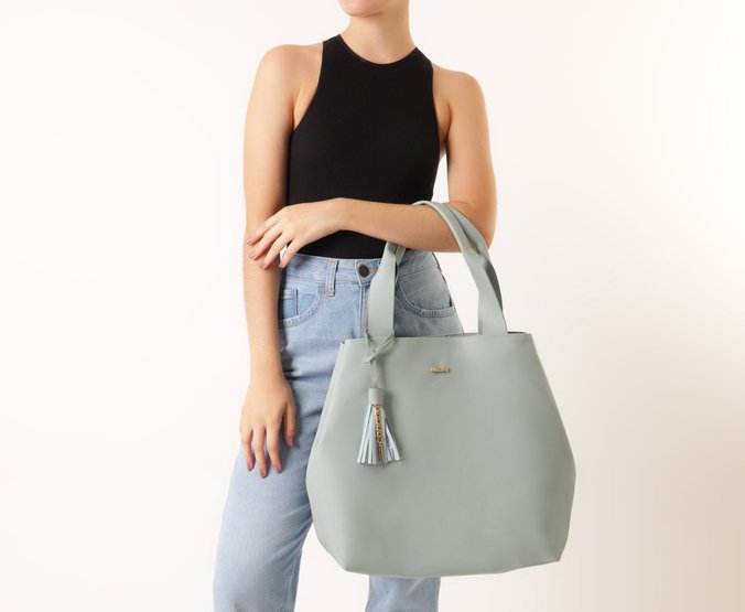 Bolsa Shopping Grande Maxi Barbicacho Azul
