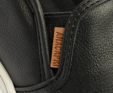 Tênis Slip On Sola Alta Liso Preto