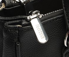 Bolsa Tote Média Cápsula Metal Preta