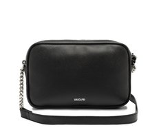 Bolsa Tiracolo Pequena Cápsula Metal Preta