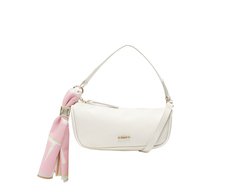 Bolsa Tiracolo Média Baguete Assimétrica Branca