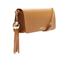 Bolsa Tiracolo Pequena Barbicacho Esfera Marrom