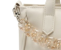 Bolsa Tote Pequena Corrente Branca