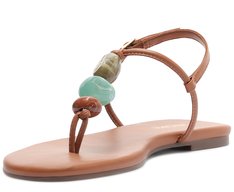 Rasteira Slim Pedrarias Marrom Cinnamon