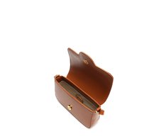 Bolsa Tiracolo Baguete Pequena Cápsula A Marrom
