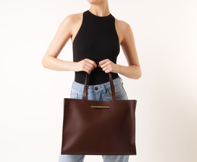 Bolsa Shopping Grande Valentina Marrom