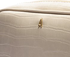 Bolsa Tiracolo Média Croco Branca