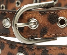 Cinto Fivela Ilhós Animal Print