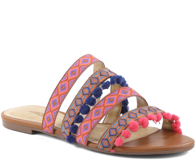 Rasteirinha com pompom Clearance