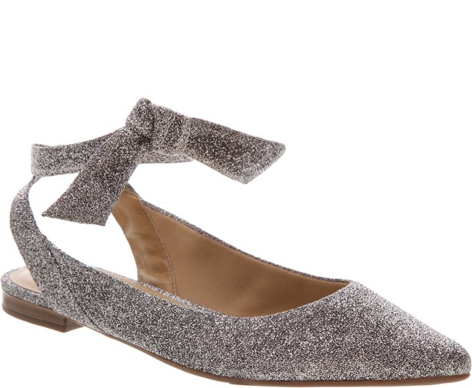 sapatilha prata bico fino