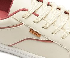 Tênis Detalhe Linha Bege e Rosa