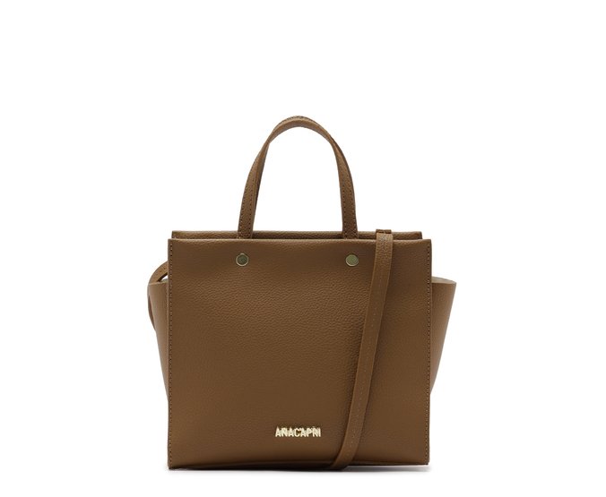 Bolsa Tote Média Croco Marrom Coffee
