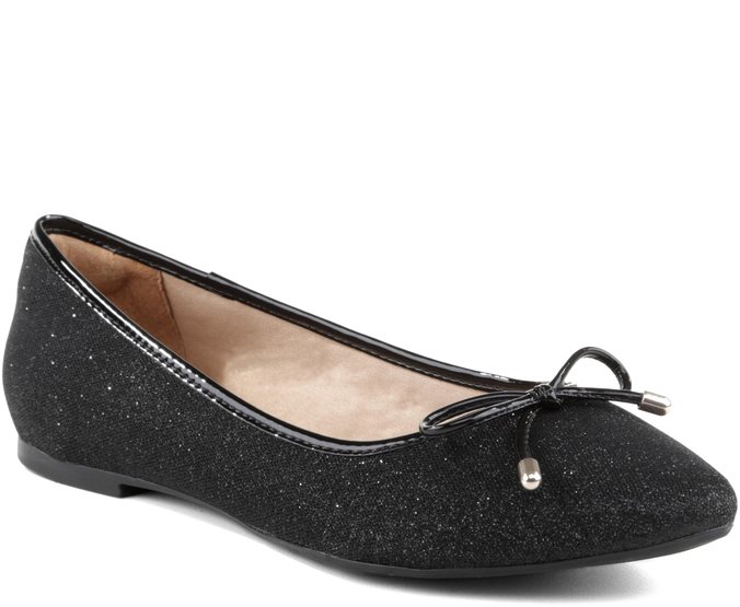 sapatilha preta com brilho