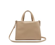 Bolsa Tote Média Bolso Frontal Barbicacho Bege