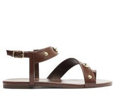 Rasteira Naturalista Tachas Marrom