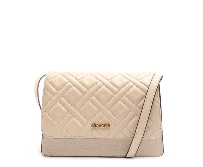 Bolsa Tiracolo Pequena Texturizada Branca