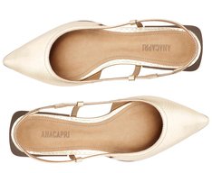Sapatilha Slingback Carrie Dourada