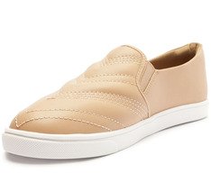 Tênis Slip On Pespontos Bege