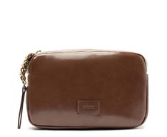 Bolsa Tiracolo Média Compacta Marrom