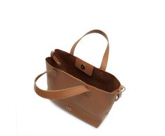 Bolsa Tote Média Com Necessaire Bicolor Marrom