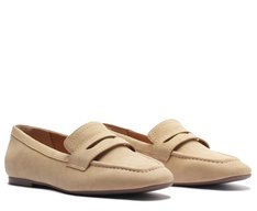 Mocassim Madri Bico Quadrado Bege