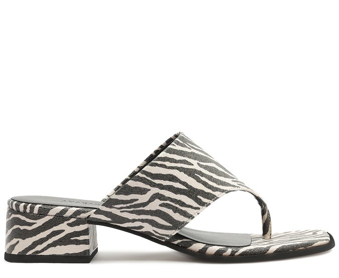 Sandália Mule Gaspéa Regular Zebra