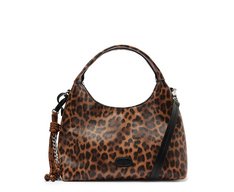 Bolsa Tiracolo Média Merlot Animal Print
