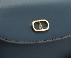 Bolsa Tiracolo Média Detalhe Corda E Esferas Azul