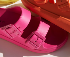 Chinelo Birken Rosa Fivela Injetado Eva