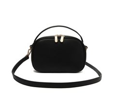 Bolsa Tiracolo Média Alça Redonda Preta