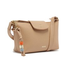 Bolsa Tiracolo Pequena Bag Charm Missangas Bege