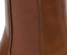 Bota Salto Bloco Chelsea Marrom