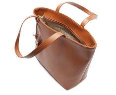 Bolsa Shopping Grande Porta-Catão Pespontado Marrom