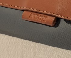 Necessaire Média Listras Vinil Preta