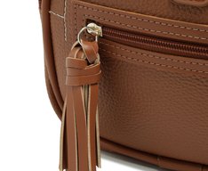 Bolsa Tiracolo Pequena Bolso Frontal Barbicacho Marrom
