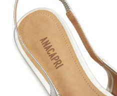 Sapatilha Slingback Bico Fino Prata