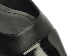 Sapatilha Slingback Ponta Preta Verniz Anzelli Preta