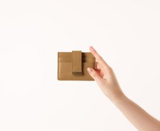Porta-Cartão Pequeno Valentina Bege